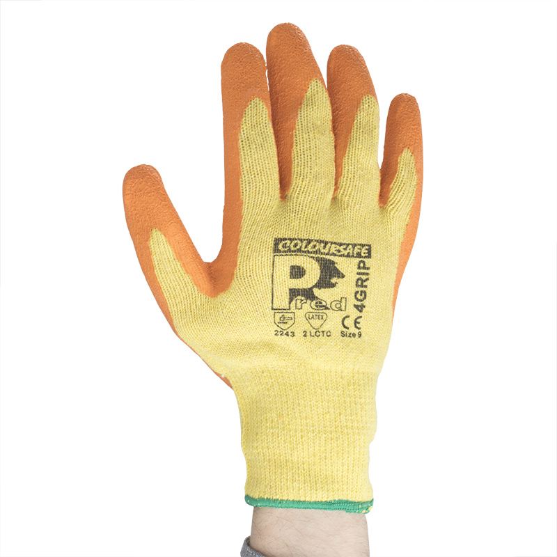 Pred 4 Grip Builders Size 10 Breathable Work Gloves Orange Yellow 